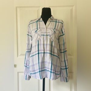 Express Women’s Flannel Boyfriend Button - Up Shirt Size S
